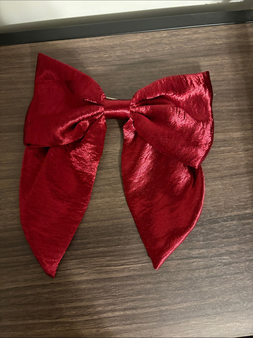 Amazon Red Satin Bow Hair Clip for Kids